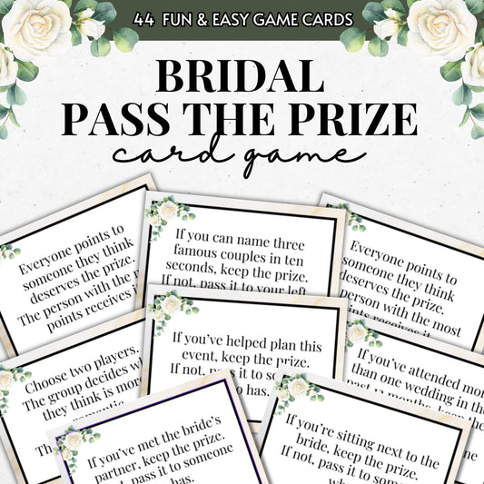 Pass the Prize Bridal Shower Card Game