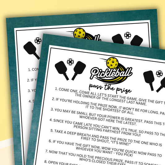 Pickleball Pass the Prize