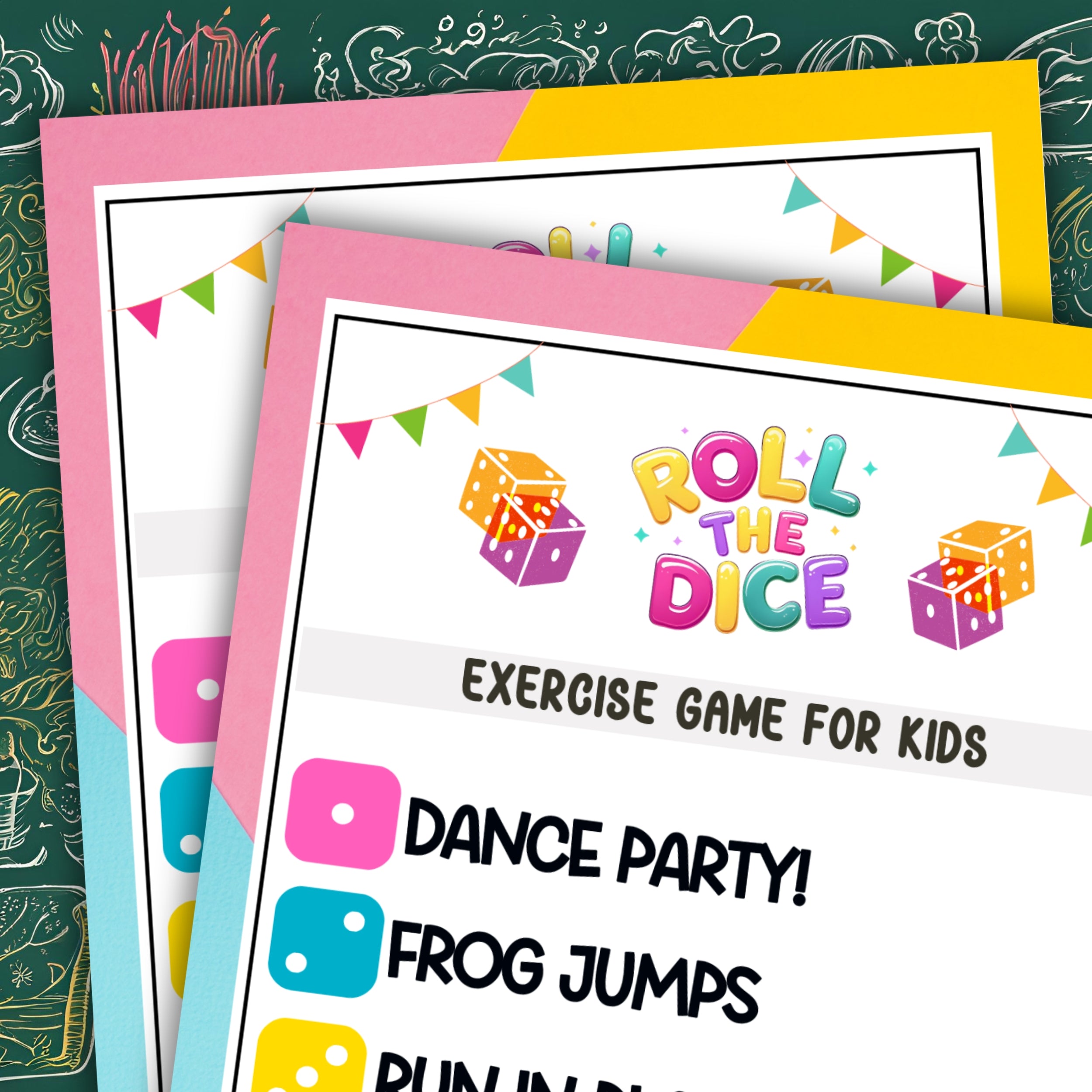 Roll The Dice Exercise Game For Kids – Party Prints Press