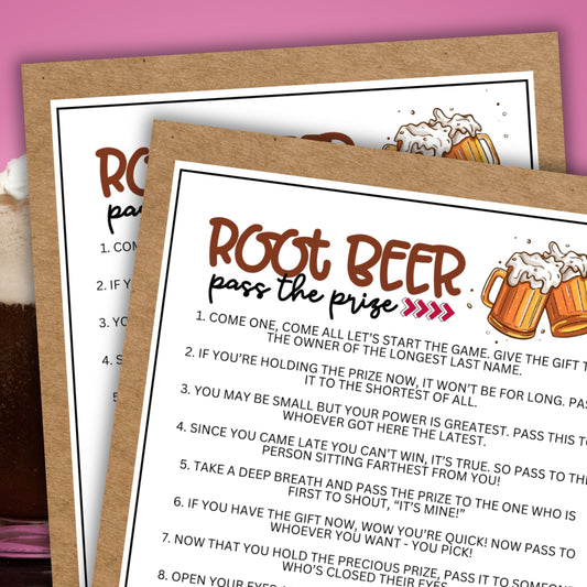 Root Beer Float Pass the Prize