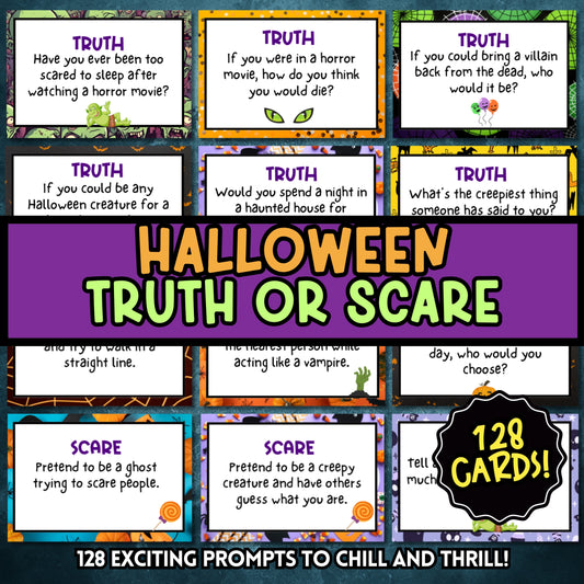 Halloween Truth Or Scare Card Game