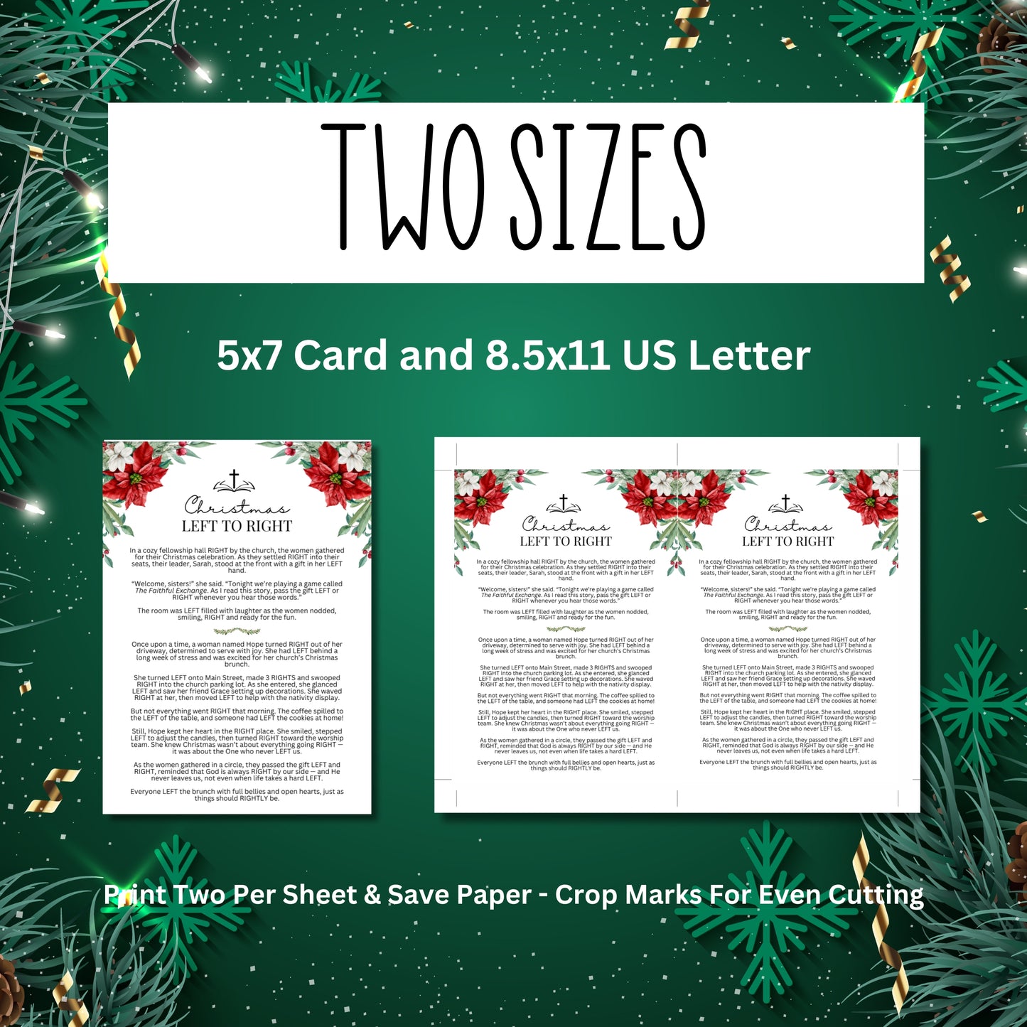 Women's Ministry Left Right Christmas Story Game