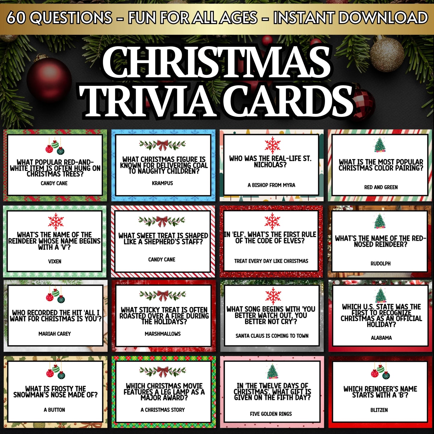 Adult Christmas Game Bundle | Printable Holiday Party Pack