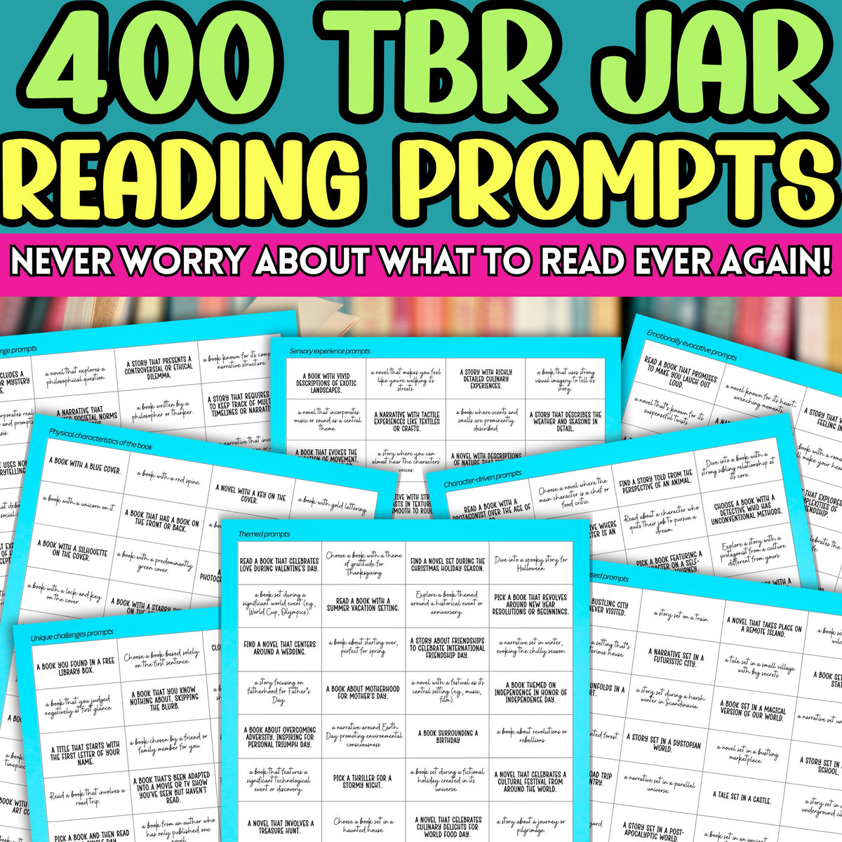 TBR Jar Prompts – Party Prints Press