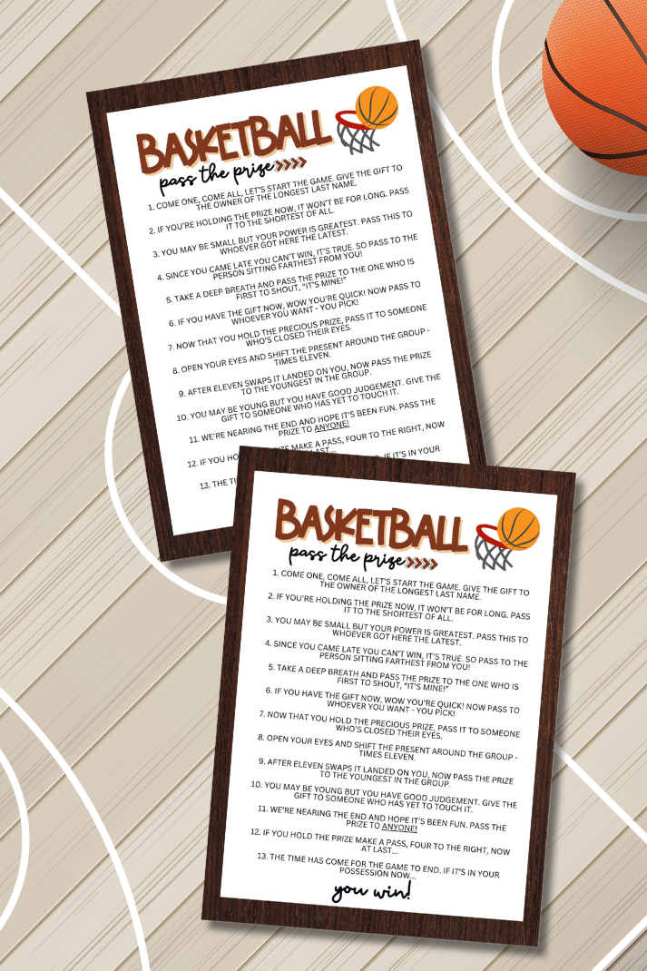 Looking for fun and engaging activities to add to your upcoming basketball-themed party, special occasion, or event?  If so, this fun "Finish the Phrase" game from Party Prints Press is just what you need!  