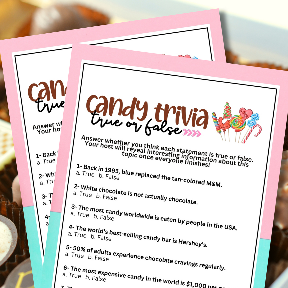 Candy True or False Trivia – Party Prints Press
