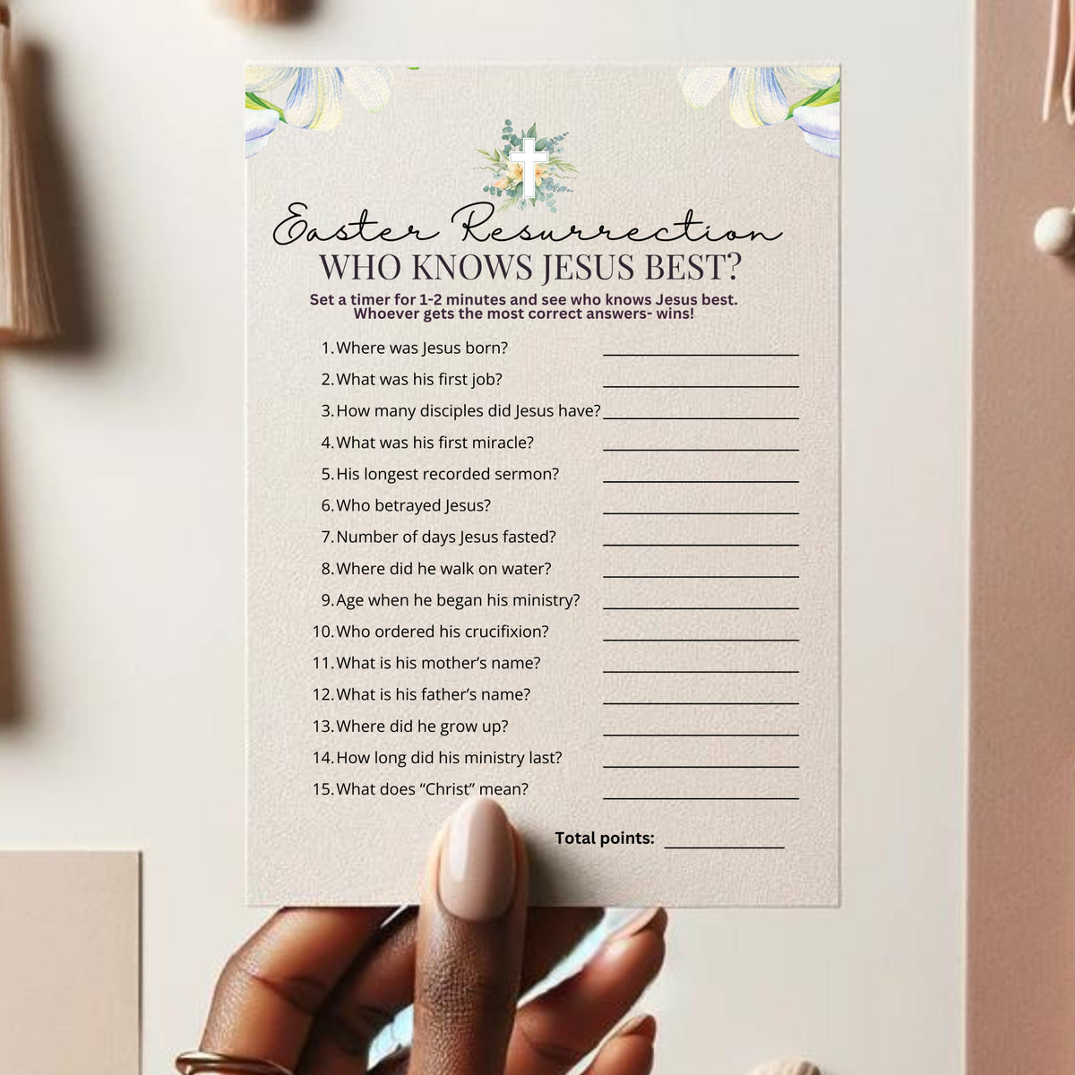 Who Knows Jesus Best Trivia – Party Prints Press