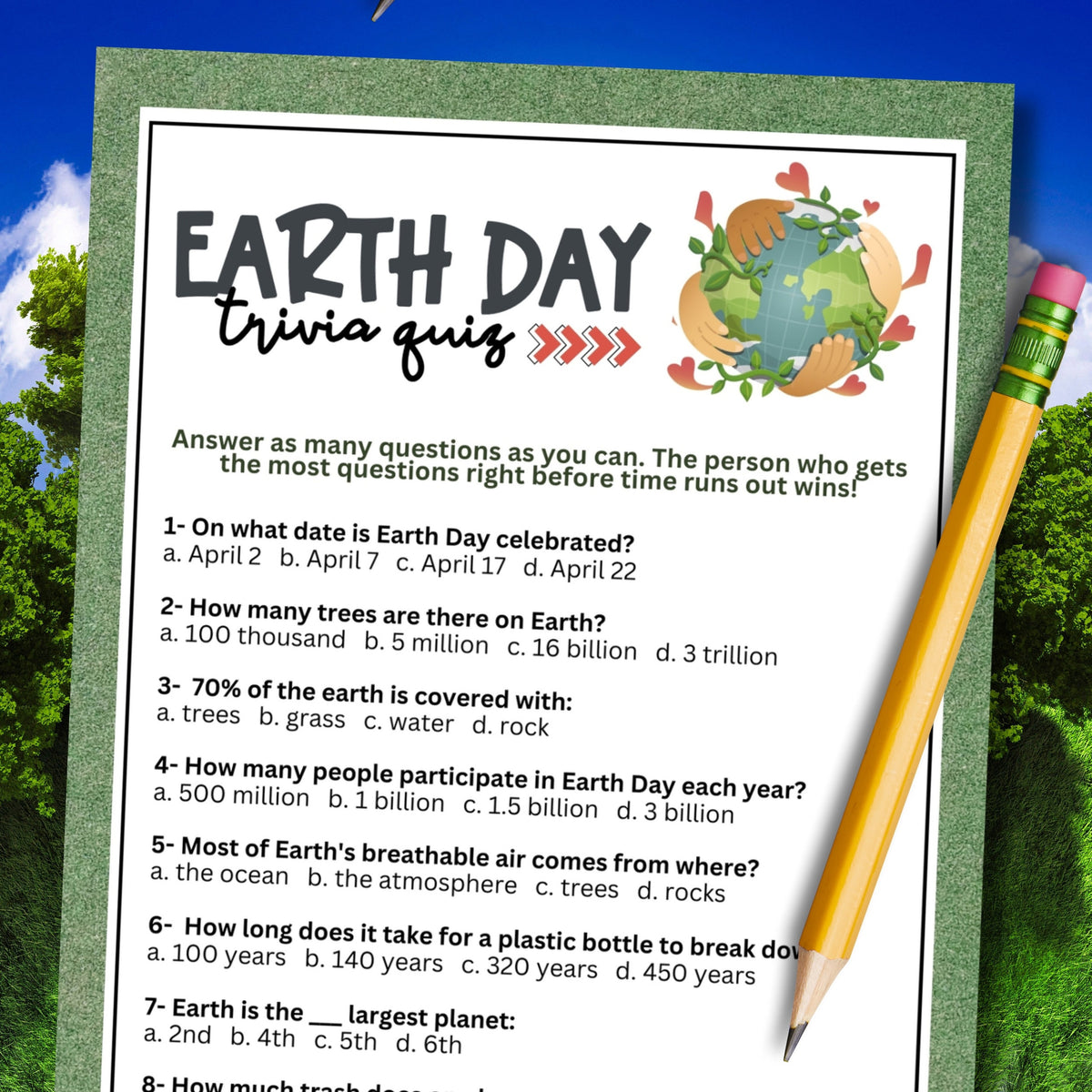 Earth Day Trivia – Party Prints Press