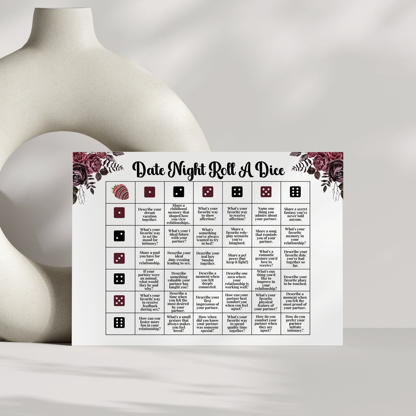 Date Night Conversation Dice