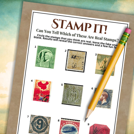Stamp It! Real or Not? Printable Trivia Game
